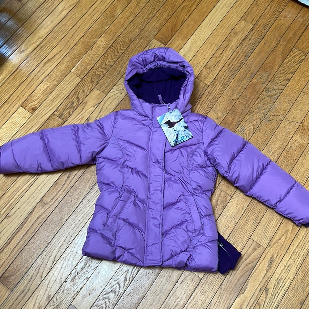 Purple winter jacket size small (7-8)